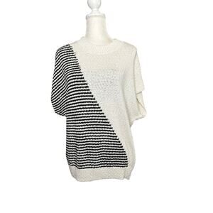 Callahan knitwear womens sz xl sweater ivory crew neck knit cotton